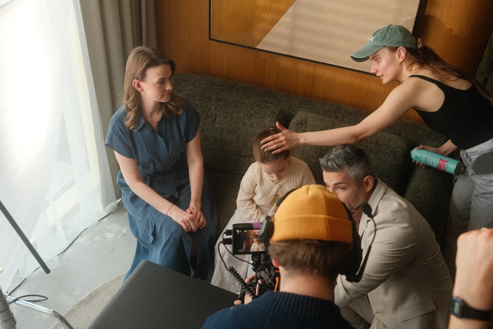 Directing actors on the Cukrovar commercial shoot